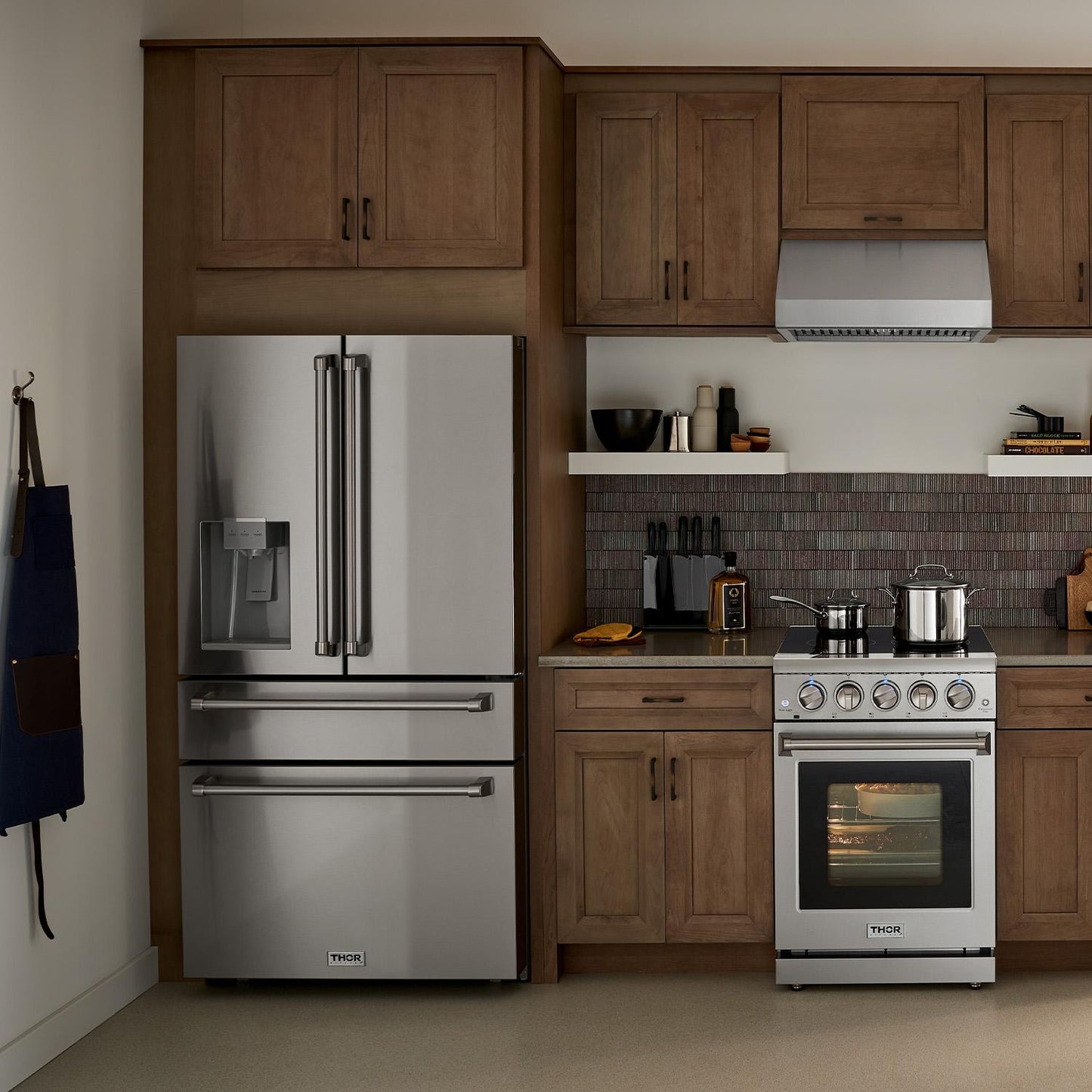 TRF3601FD Thor Kitchen 36 Inch Professional French Door Refrigerator With Ice and Water Dispenser - Model Trf3601fd