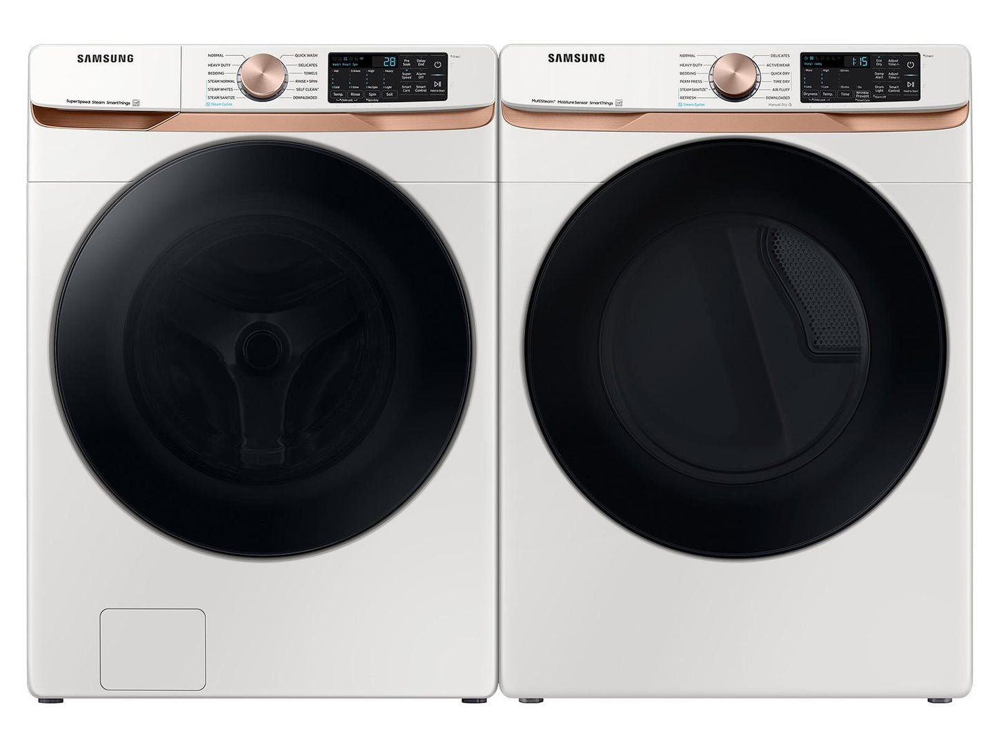 Samsung DVE50BG8300E 7.5 cu. ft. Smart Electric Dryer with Steam Sanitize+ and Sensor Dry in Ivory