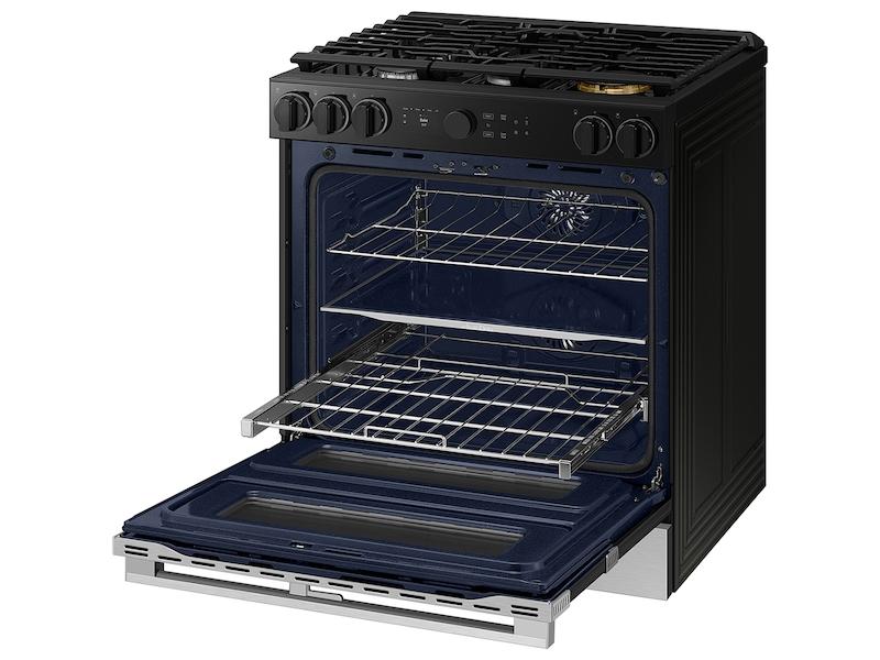 Samsung NSG6DG8550SR Bespoke Smart Slide-In Gas Range 6.0 cu. ft. with Flex Duo™ & Illuminated Precision Knobs in Stainless Steel