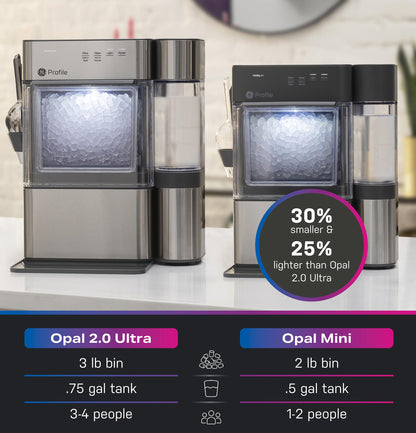P4NM25PZSG GE Profile Opal Mini Pro Nugget Ice Maker with Side Tank