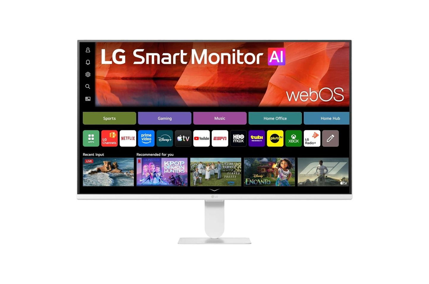 Lg 27U511SBW 27 Inch LG Smart Monitor AI U5s, FHD IPS Monitor for Streaming with webOS