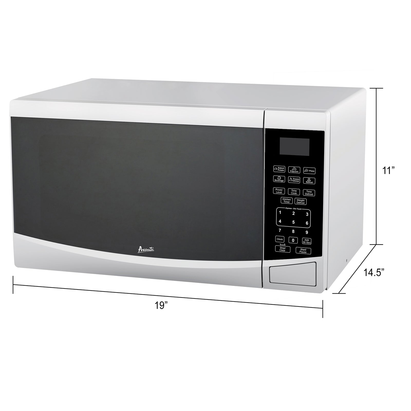 MT09V0W Avanti Countertop Microwave Oven, 0.9 cu. ft. - White / 0.9 cu. ft.