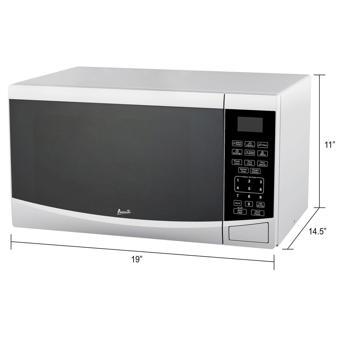 MT09V1B Avanti 0.9 Cu. Ft. Microwave Oven, Digital - Black