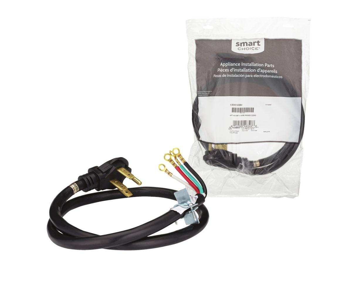 Frigidaire 5304512984C10 Smart Choice 4 ft. 40 Amp Range Cord with 4 Wire