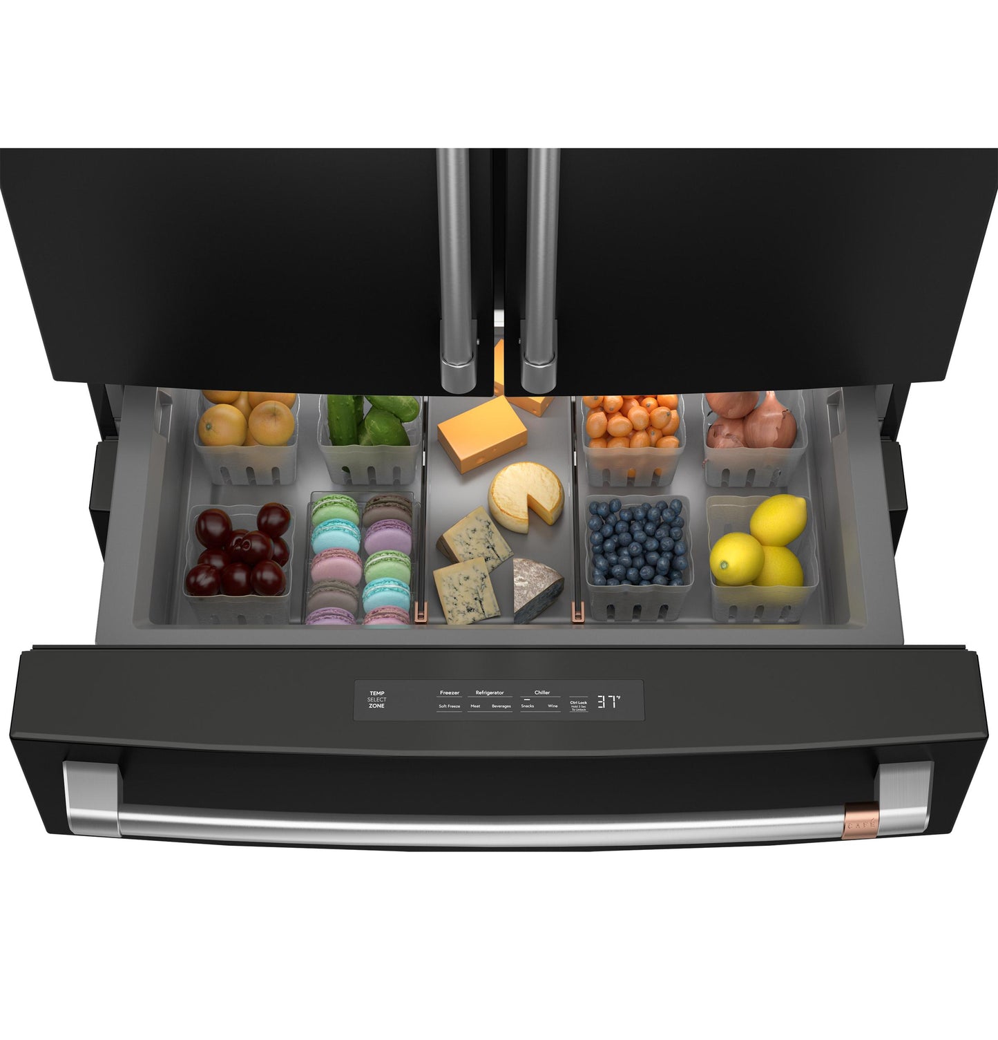 Cafe CJE23DP3WD1 CAF(EBACK)™ ENERGY STAR® 23.2 Cu. Ft. Smart Counter-Depth 4-Door French-Door Refrigerator With Dual-Dispense AutoFill Pitcher