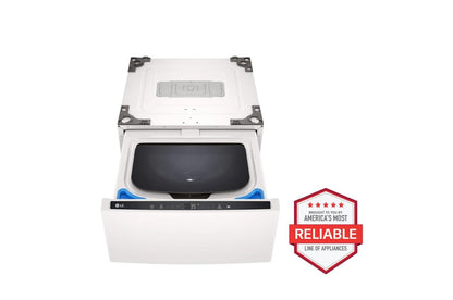 Lg WM5800HAADLEX5800AWD300CAWDP6A 5.0 cu. ft. Front Load Washer and 7.4 cu. ft. Electric Dryer with pedestal washer and drawer in Alpine White