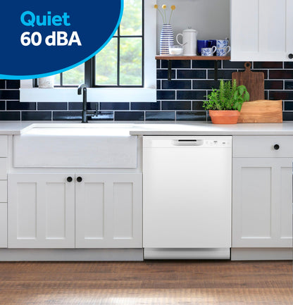 GDF450PGZWW GE® Dishwasher with Front Controls