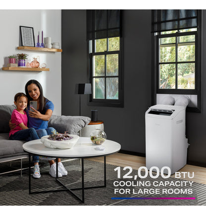 PPHH12WWF GE Profile® 12,000 BTU Dual-Hose, Inverter Heat/Cool Portable Air Conditioner with Dehumidifier and Remote, White