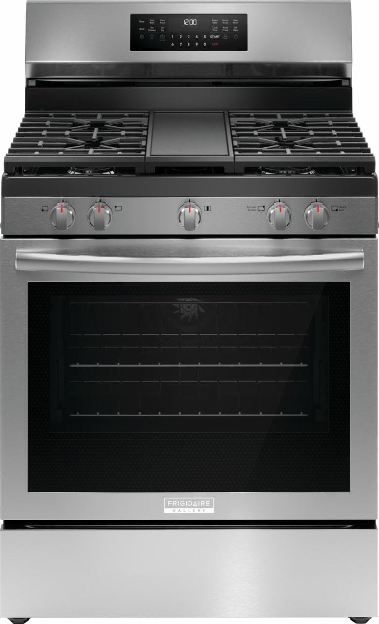Frigidaire GCRG3060BF 30" Rear Control Gas Range with Total Convection