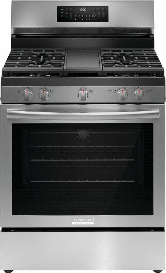 Frigidaire GCRG3060BF 30" Rear Control Gas Range with Total Convection