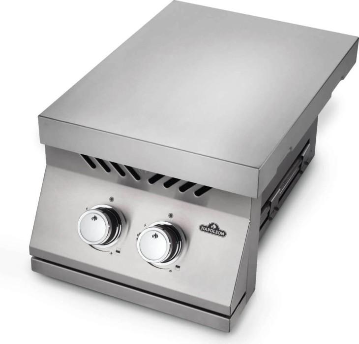 Napoleon Bbq BI12RTPSS Built-in 500 Series Inline Dual Range Top Burner with Stainless Steel Cover , Propane, Stainless Steel