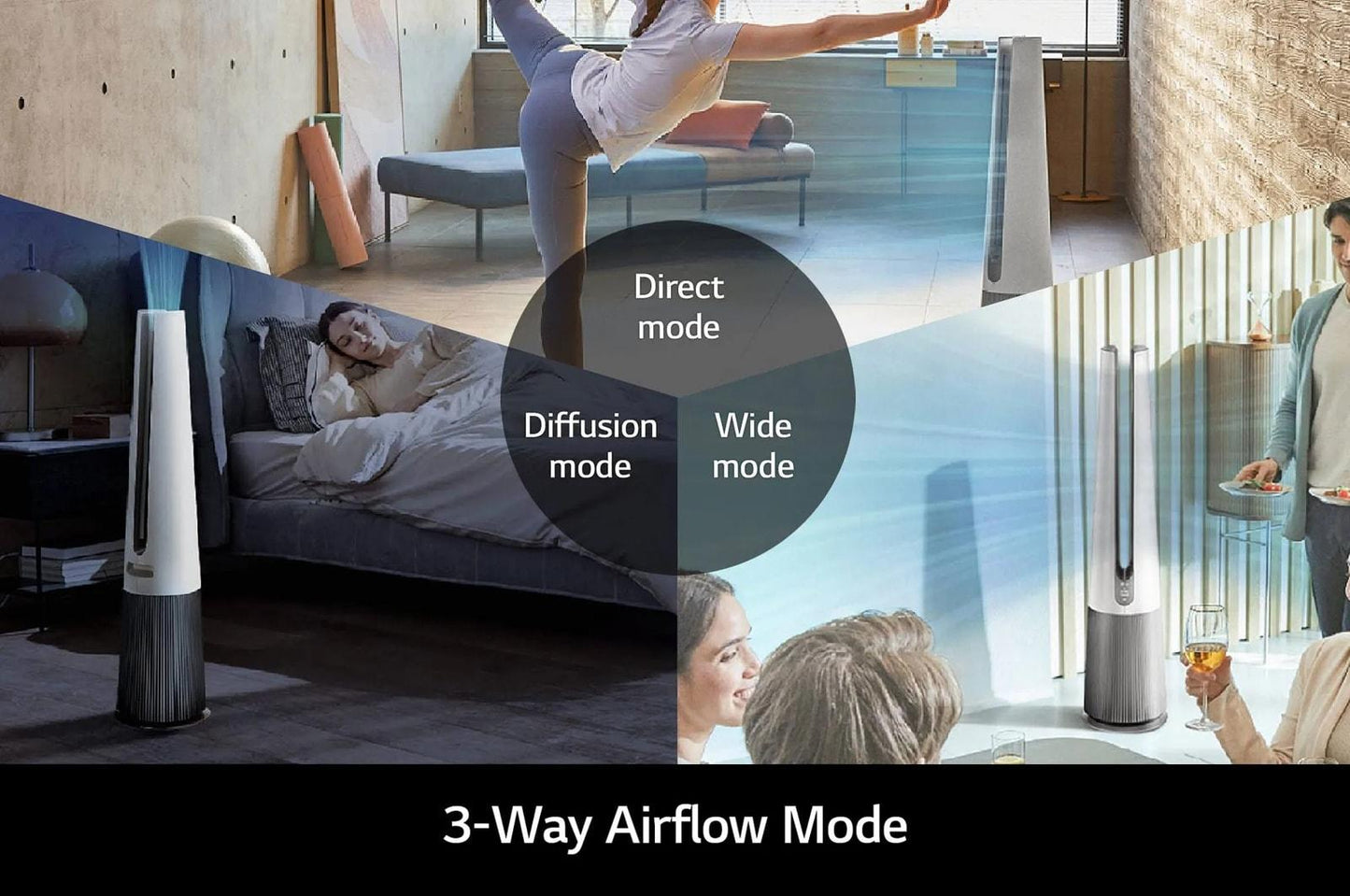 U10CS1C LG PuriCare™ AeroTower™ Air Purifier - Calming Beige