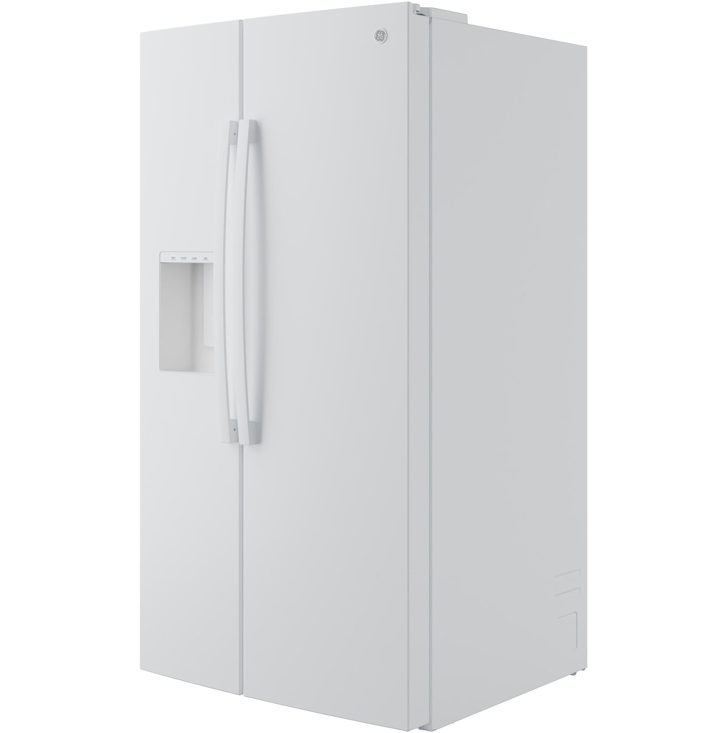 GSE28NGYWW GE® ENERGY STAR® 27.9 Cu. Ft. Side-By-Side Refrigerator with Extra Tall Dispenser and In-Door Icemaker