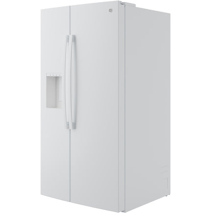 GSE28NGYWW GE® ENERGY STAR® 27.9 Cu. Ft. Side-By-Side Refrigerator with Extra Tall Dispenser and In-Door Icemaker