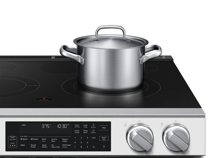 Samsung NSE90H63SW Bespoke Smart Slide-in Electric Range Pro Style Elite Design  Illuminated Knobs  Air Fry Max