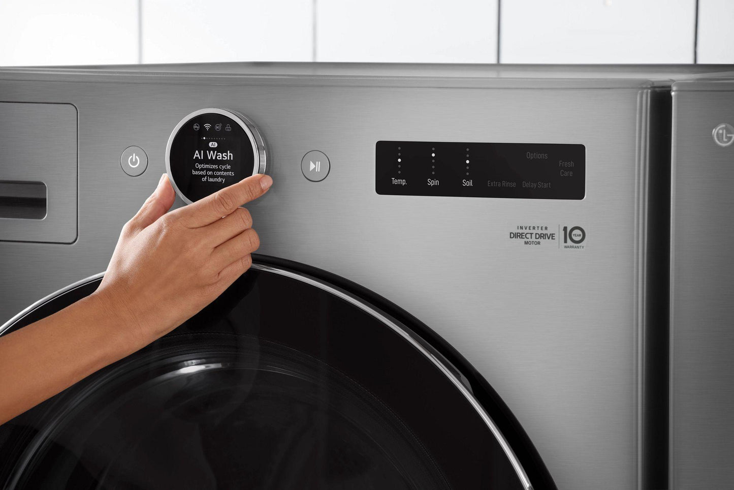 Lg WM5700HVA 4.5 cu. ft. Smart Front Load Washer with TurboWash® 360(degree), Built-In Intelligence and ezDispense®