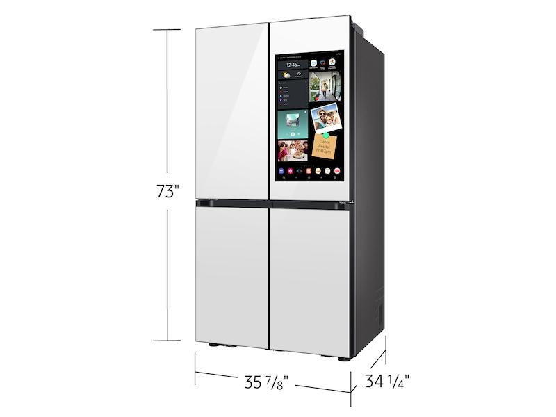 Samsung RF29DB990012 Bespoke 4-Door Flex™ Refrigerator (29 cu. ft.) with AI Family Hub+™ and AI Vision Inside™ in White Glass