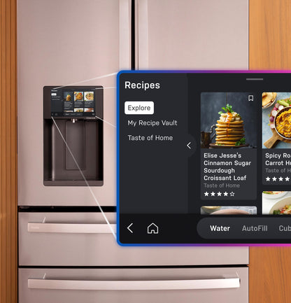 PVD28HYYFS GE Profile™ ENERGY STAR® 27.9 Cu. Ft. Smart 4-Door French-Door Refrigerator with Kitchen Assistant™