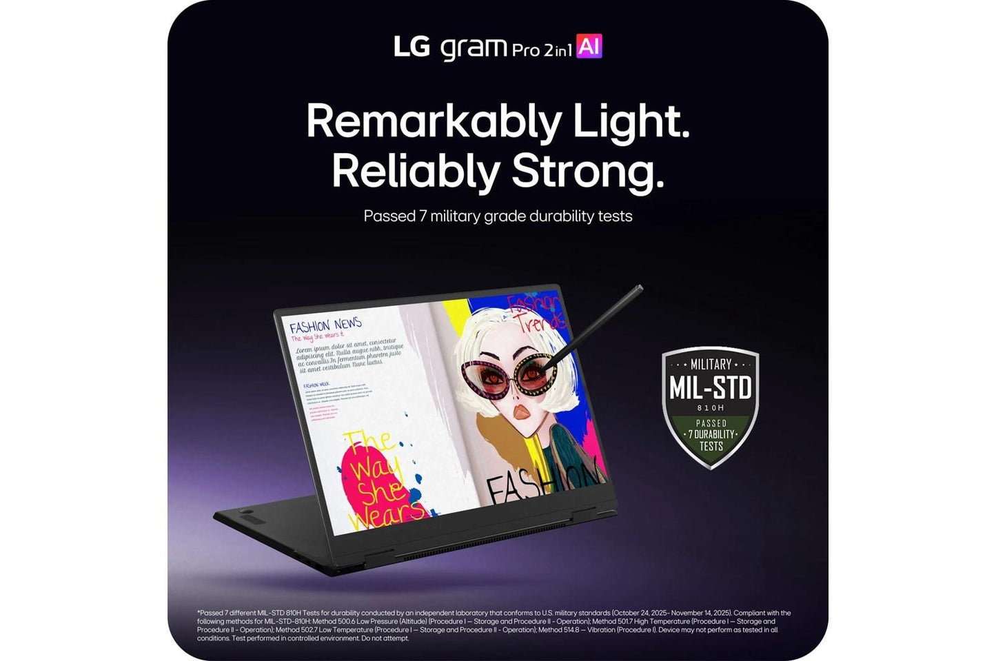 16T95TPKAD89U1 LG gram Pro 2-in-1 16 Inch, Windows 11 Home, Lightweight Dual AI Laptop, Intel® Core™ Ultra 7, 32GB RAM, 2TB SSD, Black