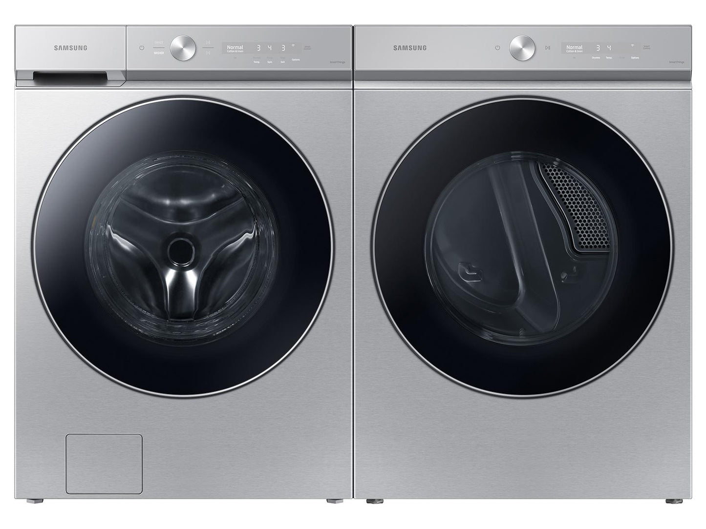 Samsung WF53BB8900AT Bespoke 5.3 cu. ft. Ultra Capacity Front Load Washer with AI OptiWash™ and Auto Dispense in Silver Steel