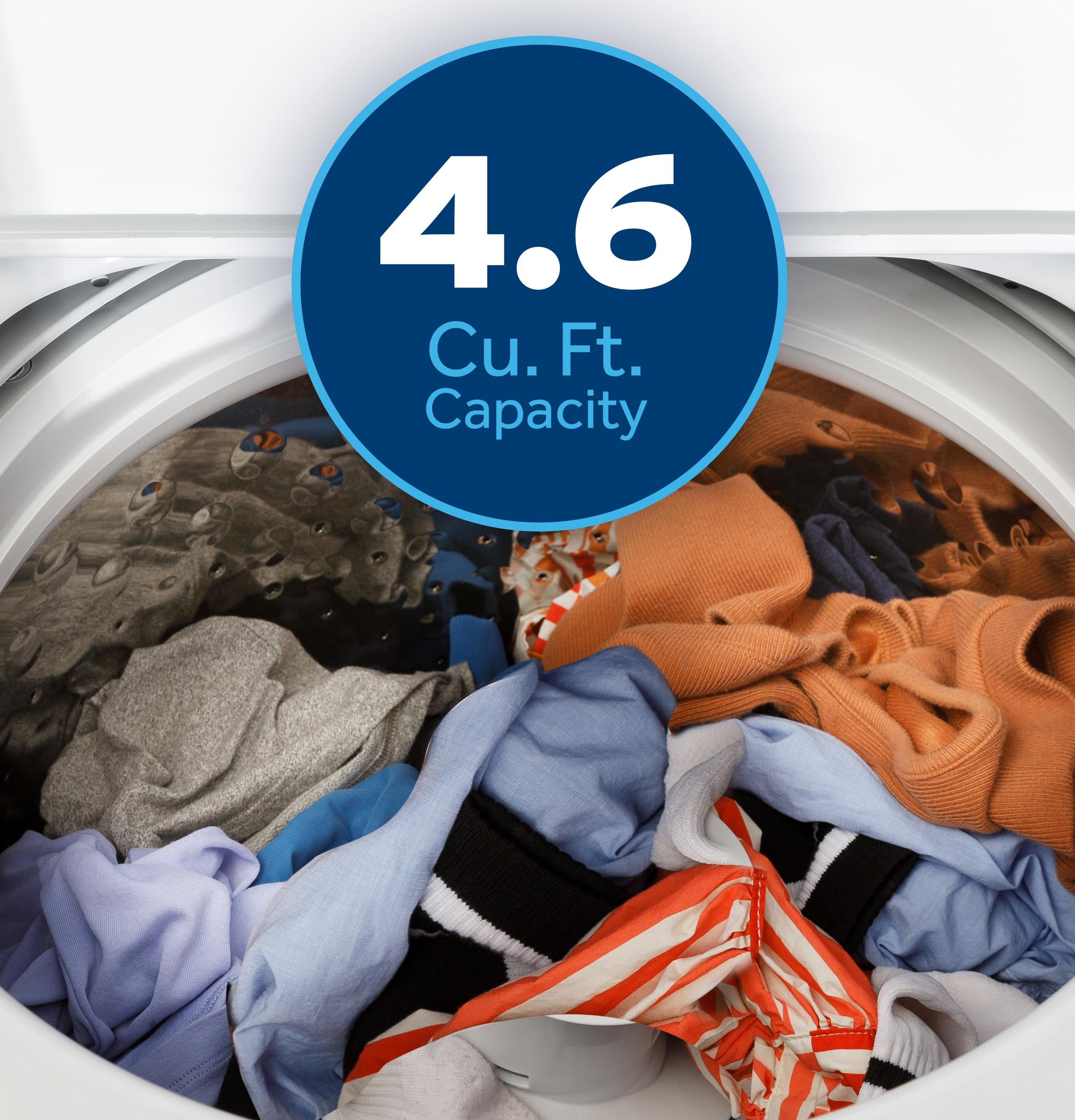 GTW480ASWWB GE® 4.6 cu. ft. Capacity Washer with Stainless Steel&#x00A0;Basket,Cold&#x00A0;Plus and Wash Boost&#x200B;