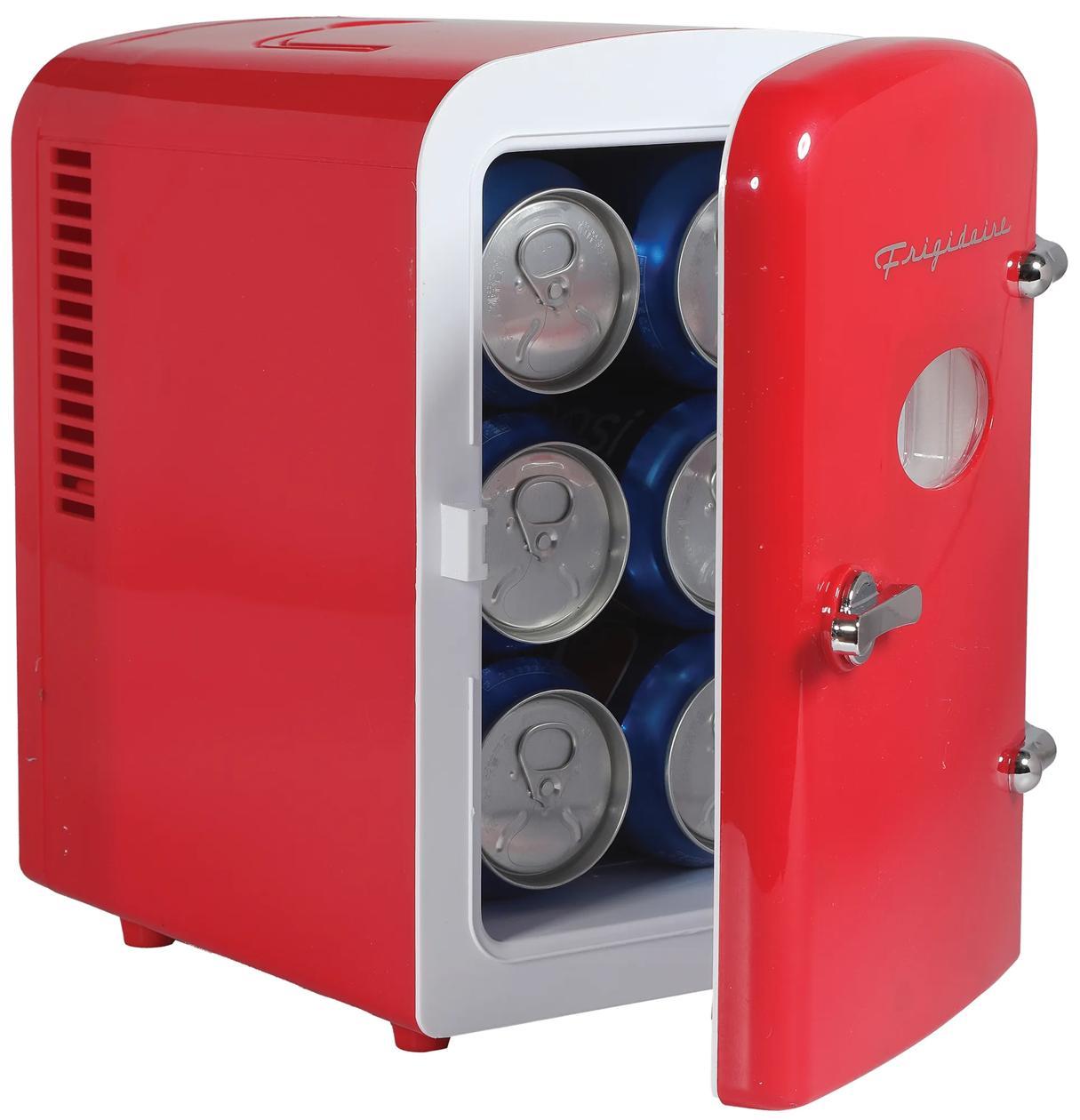 Frigidaire EFMIS229RED 6-Can Retro Mini Fridge Cooler - Red