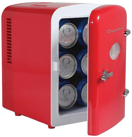 Frigidaire EFMIS229RED 6-Can Retro Mini Fridge Cooler - Red