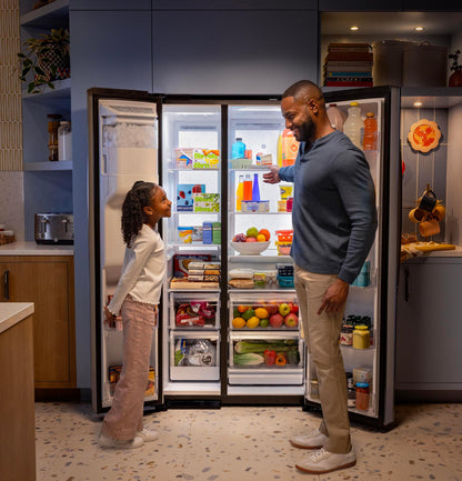 GSS28PYYFS GE® 27.7 Cu. Ft. Side-By-Side Refrigerator with LED Light Walls and Extra Tall Dispenser
