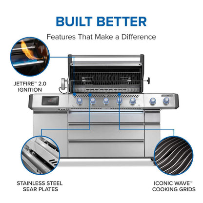 Napoleon Bbq PRO665VXRSIBPSS Prestige PRO 665 Elite with Smart Technology & Electric Smoker Box , Propane, Stainless Steel