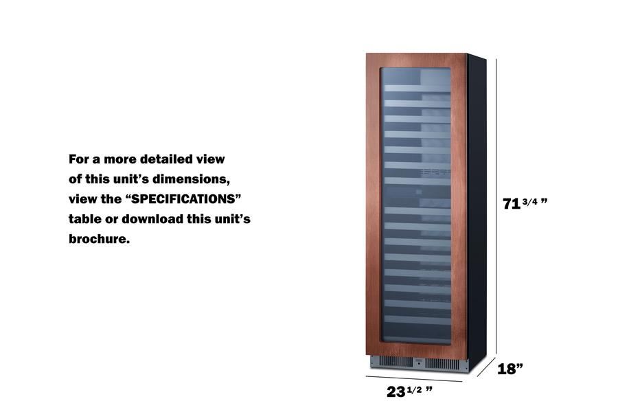 Summit SDHWC98PNRLHD 24" Wide Dual Zone Wine Cellar (panel Not Included)