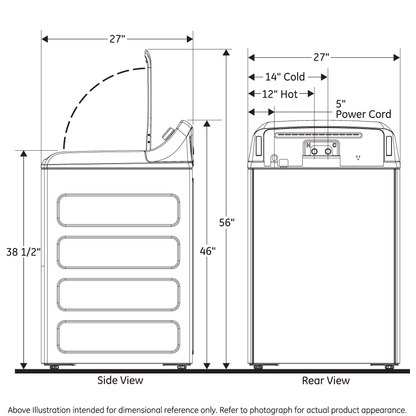 GTW585BSVWS GE® 4.5 cu. ft. Capacity Washer with Water Level Control