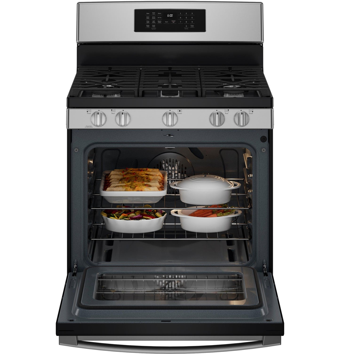 JGB670SZSS GE® 30" Free-Standing Gas Convection Range with No Preheat Air Fry