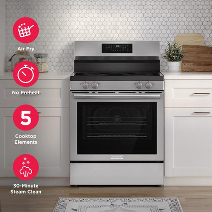 Frigidaire GCRE3059BF 30" Rear Control Electric Range with Air Fry