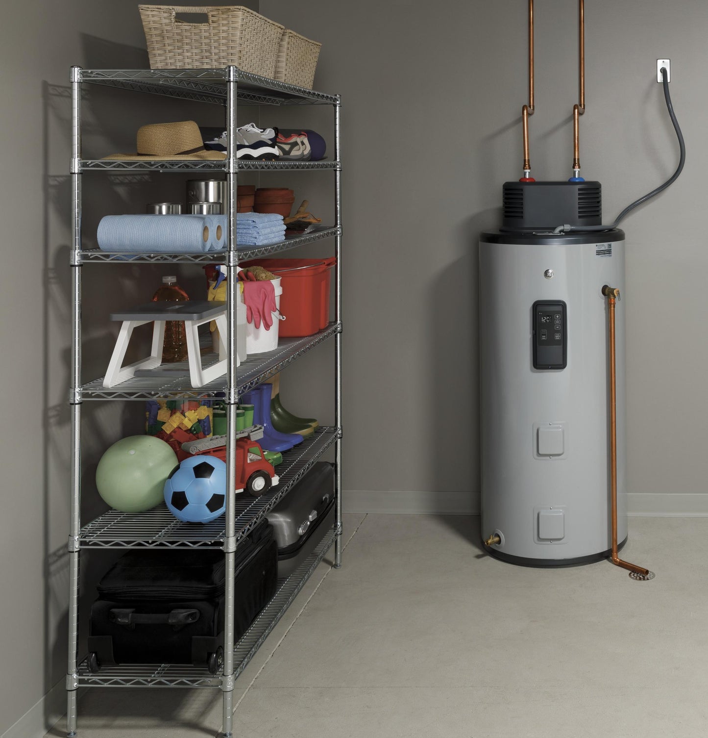 GE50S10BMM GE® Smart 50 Gallon Electric Water Heater with Flexible Capacity