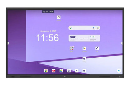 Lg 86TR3DQB 86" Multi Touch CreateBoard® Smart Board with CreateBoard Prep, Google Mobile Services, Wireless Connectivity & Built-in Microphone