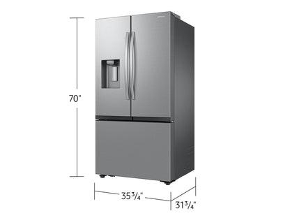 Samsung RF27CG5B30SR Bespoke AI 3-Door French Door Mega Capacity  External Water & Ice Dispenser  26 cu. ft.