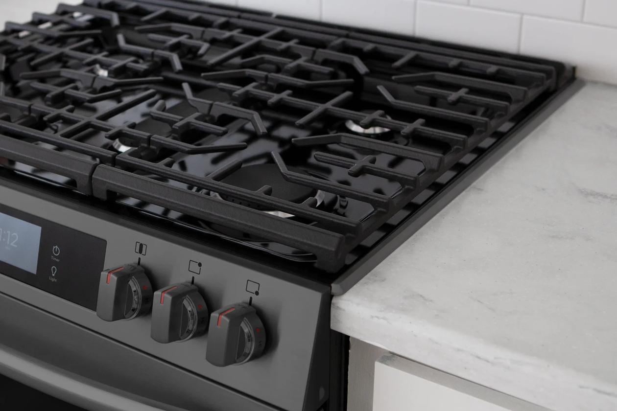 Frigidaire 11NBSTGSDS Front Control Gas Range Black Stainless Steel 4-Piece Trim Kit