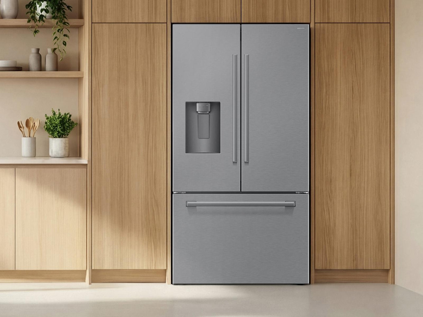 Samsung RF70H30GER Bespoke AI 3-Door French Door Zero Clearance Fit  Sphere Ice™  29 cu. ft.