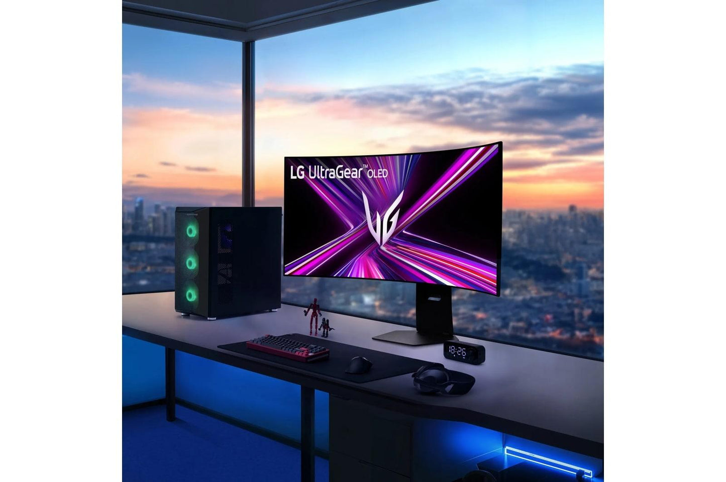 Lg 45GX950AB 45 Inch UltraGear™ evo OLED 5K2K WUHD 165Hz or WFHD Dual Mode 330Hz 0.03ms G-sync Compatible DisplayPort 2.1 Gaming Monitor