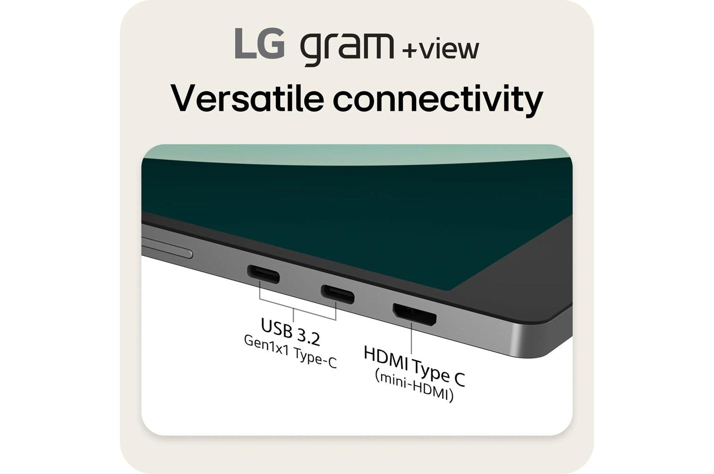 Lg 17MT70ASDU1 17 Inch LG gram +view IPS Portable Monitor, Silver