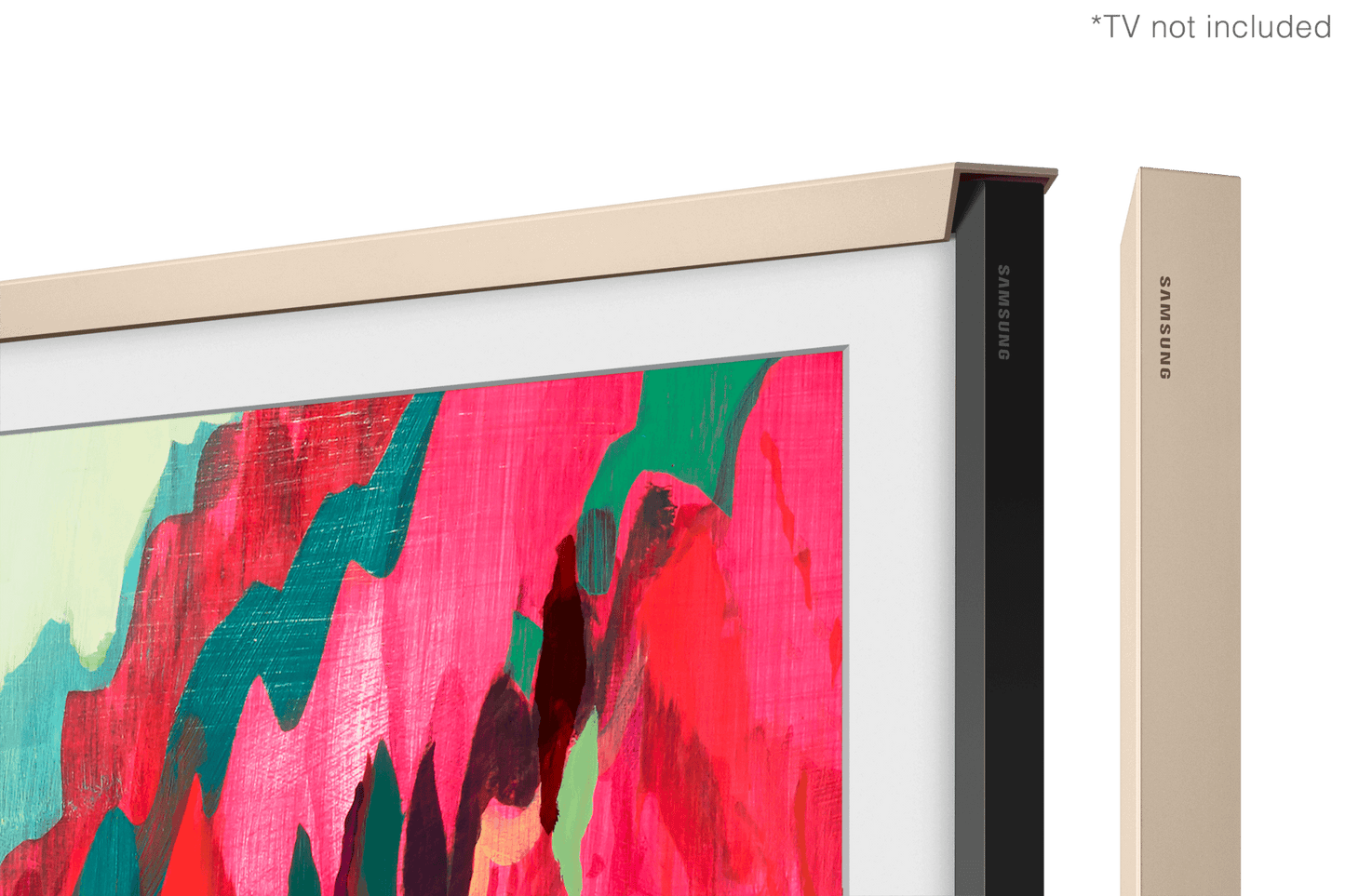 Samsung VGSCFF85SGMZA 85 Inch The Frame Custom Bezel - Sand Gold Metal Magnetic Attachment  Easy Install  Premium Finish