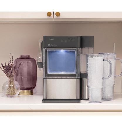 P4NM25PZSG GE Profile Opal Mini Pro Nugget Ice Maker with Side Tank
