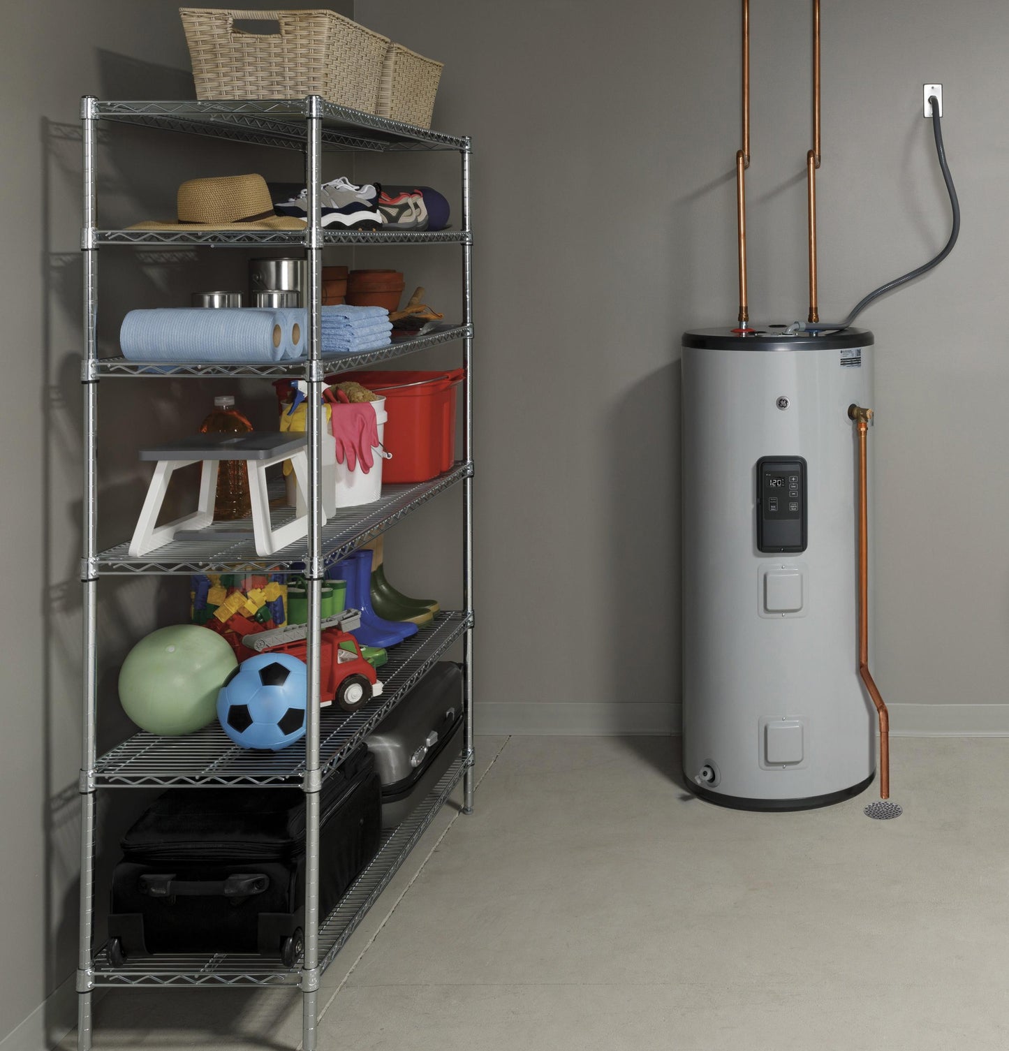 GE40S10BLM GE® Smart 40 Gallon Short Electric Water Heater