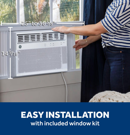 AWCS12WWA GE® 12,000 BTU Smart Electronic Window Air Conditioner for Large Rooms up to 550 sq. ft.