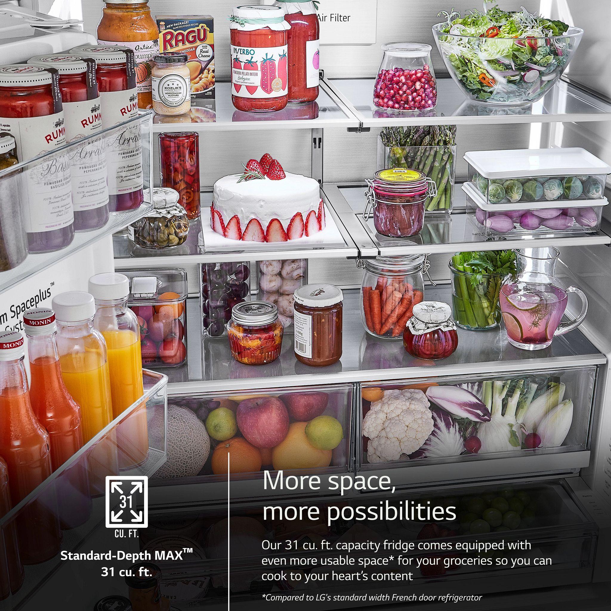 Lg 31 cu. ft. Smart Standard-Depth MAX™ French Door Refrigerator with Four Types of Ice