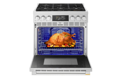 LPGU6319Y LG SIGNATURE 6.3 cu. ft. Smart Gas Slide-In Pro Range with Dynamic ProBake Convection®, Air Fry, Air Sous Vide and Roast Mode