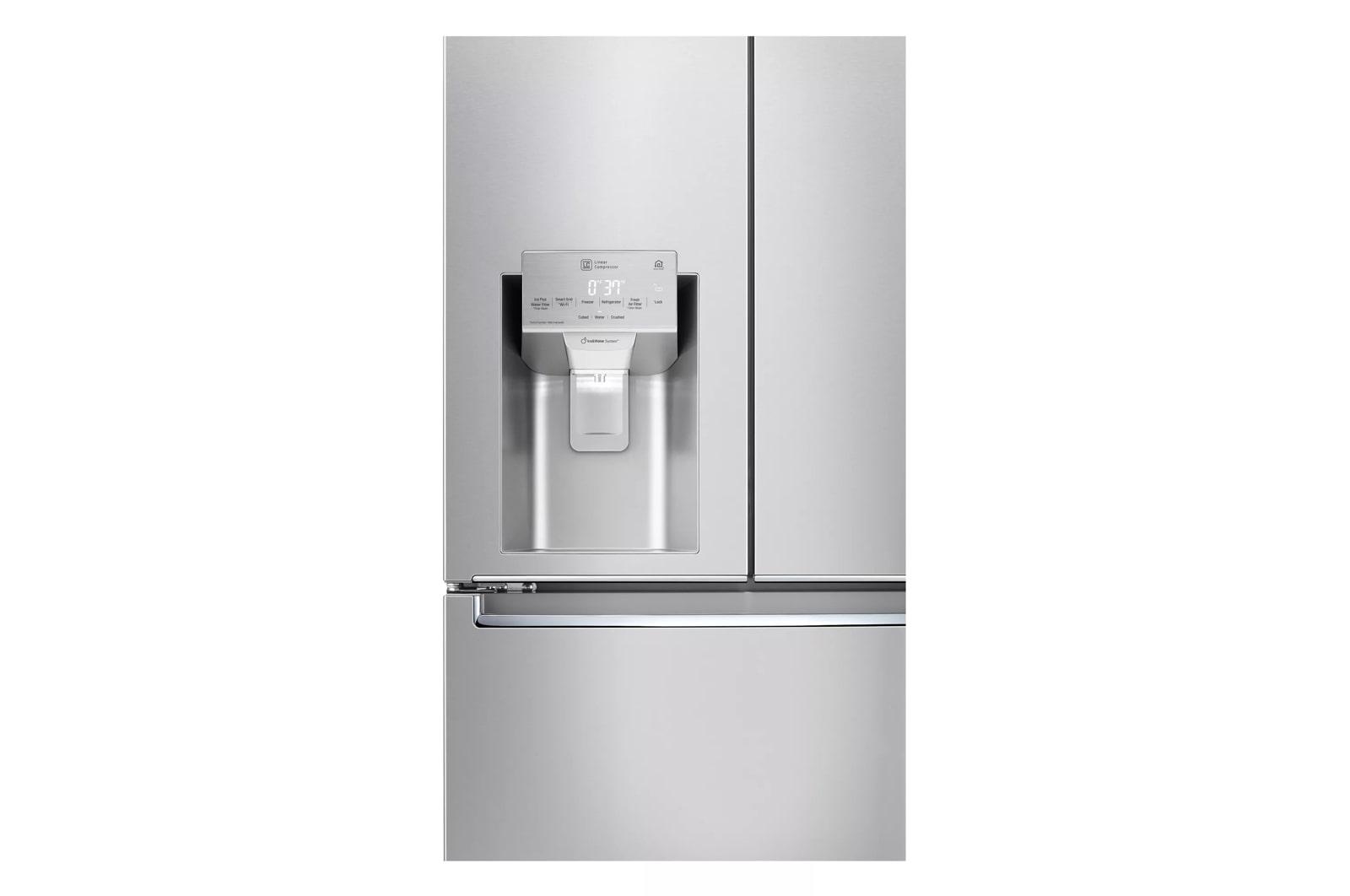 Lg 18.3 cu. ft. Counter-Depth French Door Refrigerator with Tall Ice and Water Dispenser