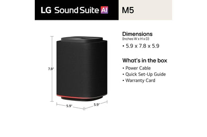 Lg M5 Sound Suite M5  Wireless Speaker  Ch 1.1.1  Dolby Atmos FlexConnect  Spatial Audio