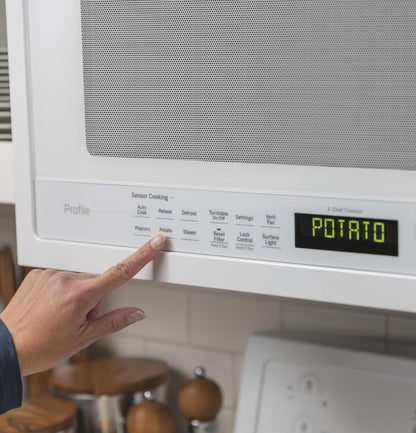 PVM9005DJWW GE Profile™ Series 2.1 Cu. Ft. Over-the-Range Sensor Microwave Oven