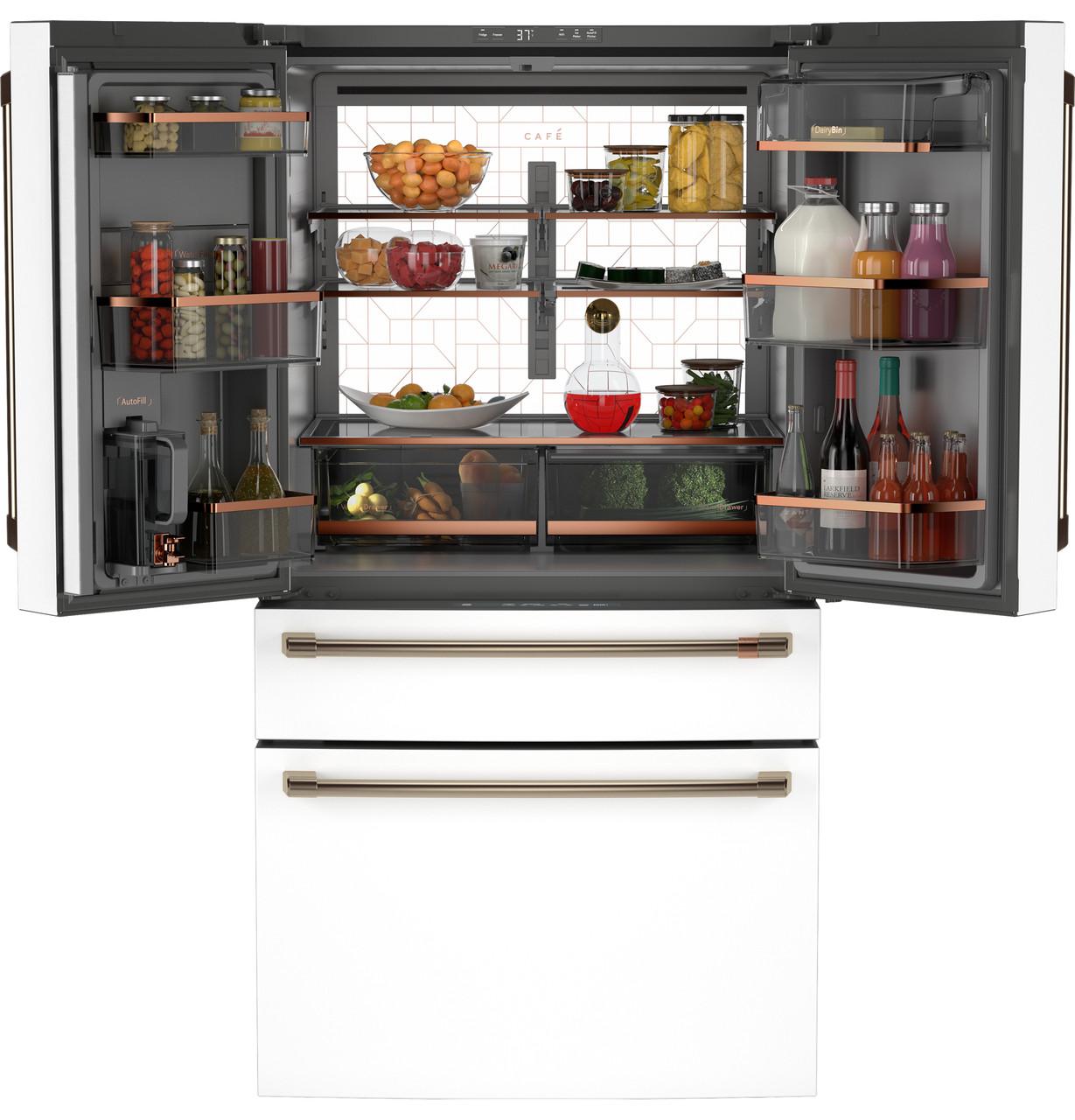 Cafe CGE29DP4TW2 CAF(EBACK)™ ENERGY STAR® 28.7 Cu. Ft. Smart 4-Door French-Door Refrigerator With Dual-Dispense AutoFill Pitcher